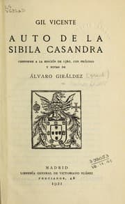 Tapa de Auto de la Sibila Casandra