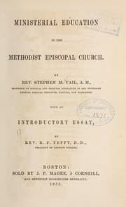 Tapa de Ministerial education in the Methodist Episcopal church...