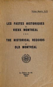 Tapa de Les fastes historiques du vieux Montréal
