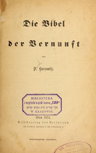 Tapa de Die Bibel der Vernunft