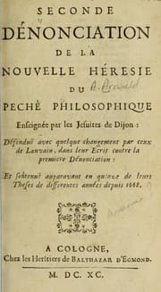 Tapa de Second dénonciation de la nouvelle héresie du péché philosophique ...