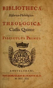 Tapa de Bibliotheca historico- philologico- theologica