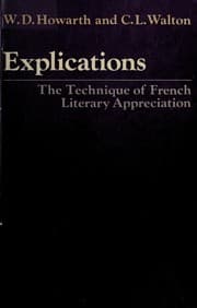 Tapa de Explications: the technique of French literary appreciation