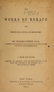Tapa de The works of Horace