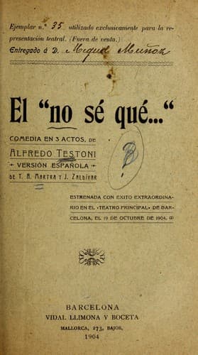 Tapa de El "No se que --"