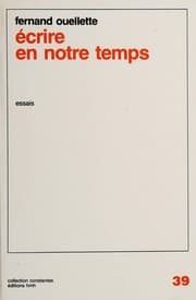 Tapa de Écrire en notre temps