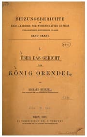 Tapa de Über das Gedicht vom König Orendel