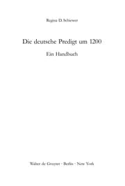 Tapa de Die deutsche Predigt um 1200
