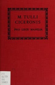 Tapa de Pro lege Manilia; sive, De imperio Cn. Pompei oratio