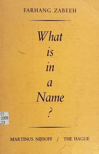 Tapa de What is in a name?