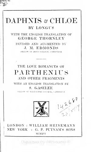 Tapa de Daphnis and Chloe