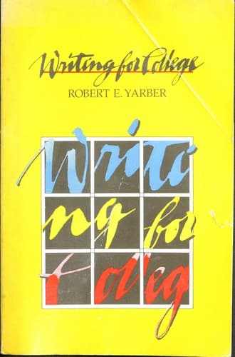 Tapa de Writing for college