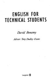 Tapa de English for Technical Students (EFTS)