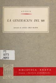 Tapa de La generación del 98