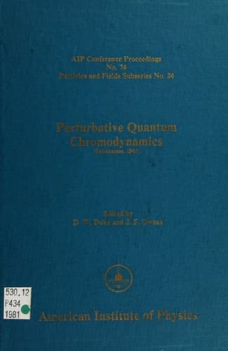 Tapa de Perturbative quantum chromodynamics (Tallahassee, 1981)