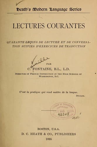 Tapa de Lectures courantes