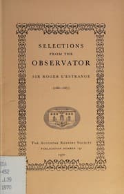 Tapa de Selections from The observator (1681-1687)