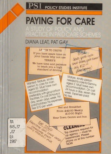 Tapa de Paying for care