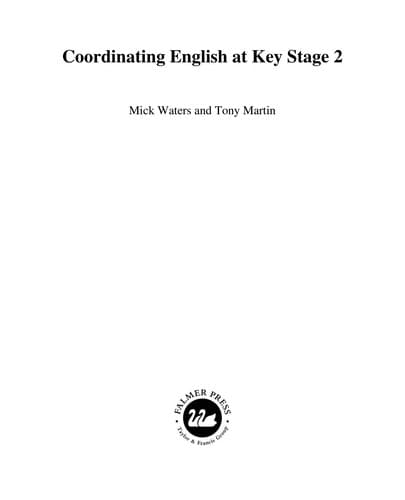 Tapa de Coordinating English at Key Stage 2
