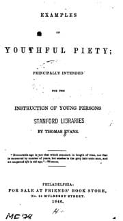 Tapa de Examples of Youthful Piety: Principally Intended for the Instruction of Young Persons