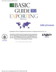 Tapa de Basic Guide to Exporting, 1998 (003-009-00708-9)