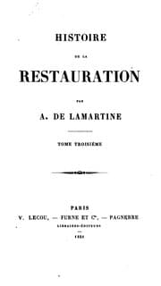 Tapa de Histoire de la restauration