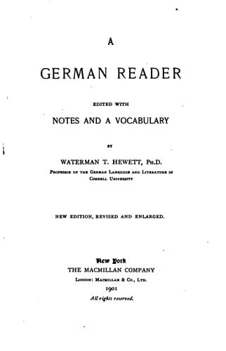 Tapa de A German reader