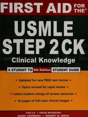 Tapa de First aid for the USMLE step 2 CK