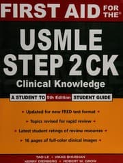 Tapa de First aid for the USMLE step 2 CK