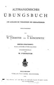 Tapa de Altfranzösisches Übungsbuch zum Gebrauch bei Vorlesungen und Seminarübungen