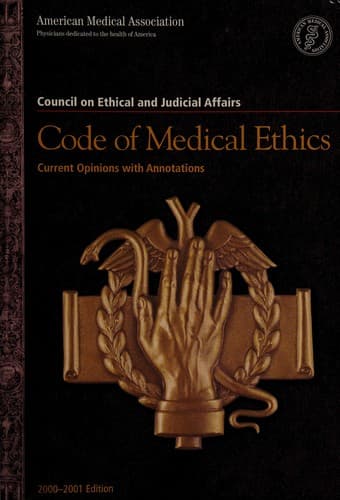 Tapa de Code of medical ethics