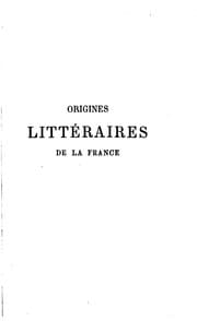 Tapa de Origines littéraires de la France