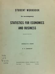 Tapa de Student workbook to accompany Statistics for economics and business