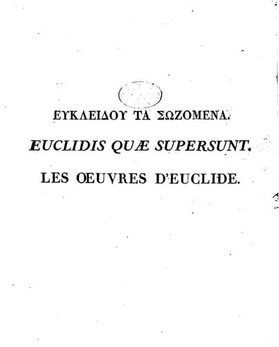 Tapa de Les œuvres d'Euclide