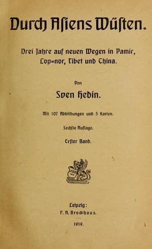 Tapa de Durch Asiens Wüsten