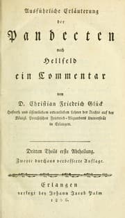 Tapa de Ausführliche Erläuterung der Pandecten nach Hellfeld