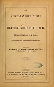 Tapa de The miscellaneous works of Oliver Goldsmith