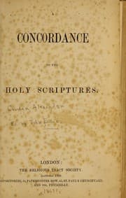 Tapa de A concordance to the Holy Scriptures