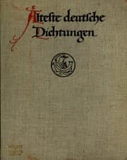Tapa de Älteste deutsche Dichtungen