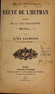 Tapa de La veuve de l'hetman