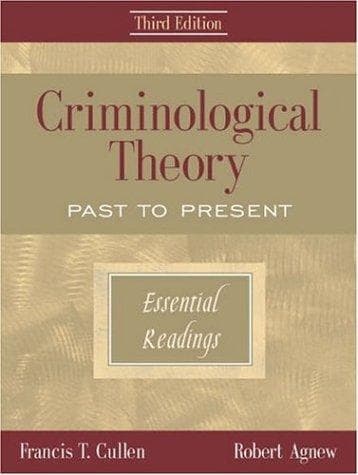 Tapa de Criminological theory