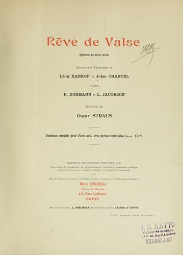 Tapa de Rêve de valse