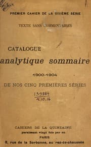 Tapa de Cahiers de la quinzaine