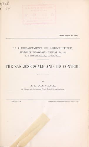Tapa de The San Jose scale and its control