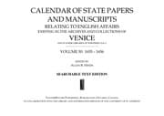 Tapa de Calendar of state papers and manuscripts relating to English affairs, existing in the archives and collections of Venice and in other libraries of Northern Italy