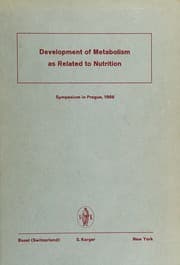 Tapa de Development of metabolism as related to nutrition