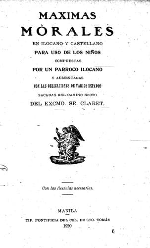 Tapa de Maximas morales