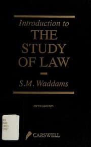 Tapa de Introduction to the study of law
