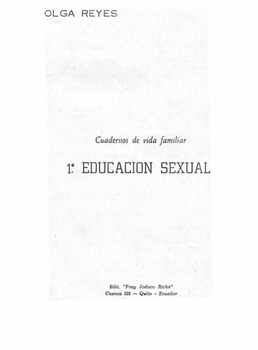 Tapa de Educación Sexual