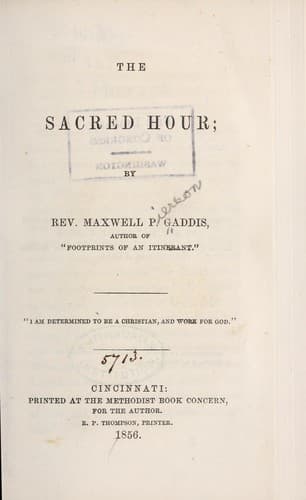 Tapa de The sacred hour